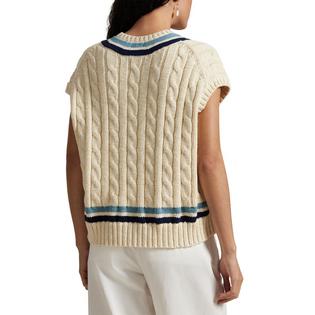 Polo Ralph Lauren Women's Cable Knit Cotton Cricket Sweater Vest