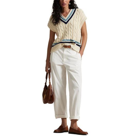 Women's Cable Knit Cotton Cricket Sweater Vest | Polo Ralph