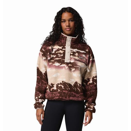Women's Helvetia™ II Printed Cropped Half-Snap Fleece Top