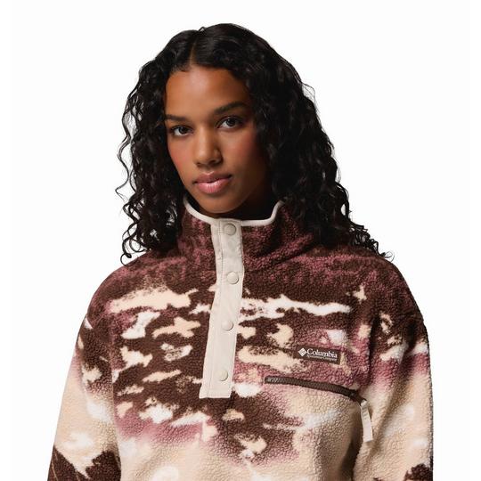 Women's Helvetia™ II Printed Cropped Half-Snap Fleece Top