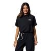 Chemise  court e   manches courtes tiss e Cove Beach pour femmes