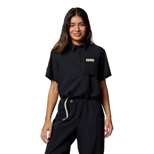 Columbia Chemise  court e   manches courtes tiss e Cove Beach pour femmes