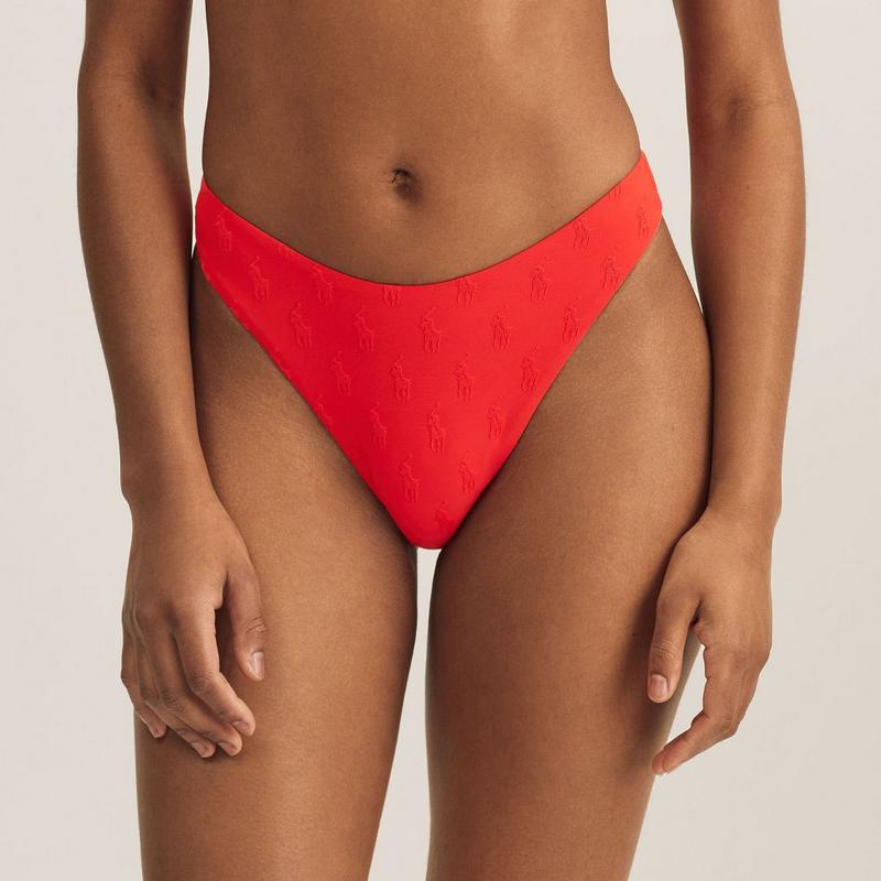 Polo Ralph Lauren Bas de bikini Allover Pony arrondi pour femmes