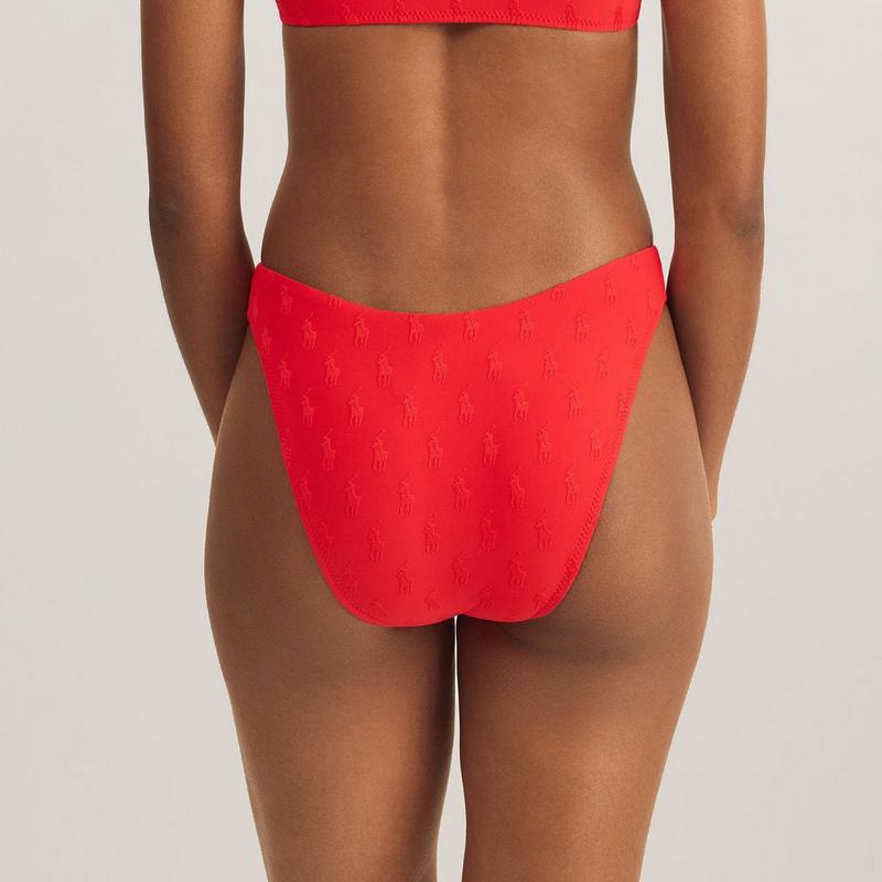 Polo Ralph Lauren Bas de bikini Allover Pony arrondi pour femmes