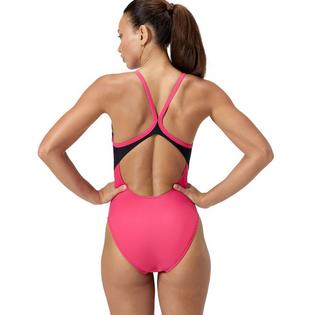 Speedo Women's Solid Racerback One-Piece Swimsuit