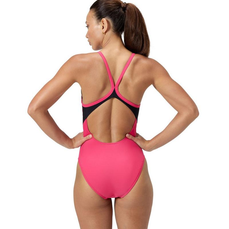 Speedo Women's Solid Racerback One-Piece Swimsuit