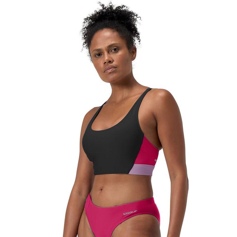 Speedo Haut de bikini &agrave; dos nageur Colourblock pour femmes