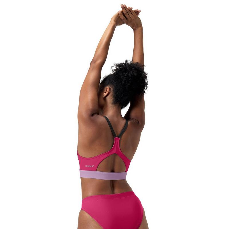 Speedo Haut de bikini &agrave; dos nageur Colourblock pour femmes