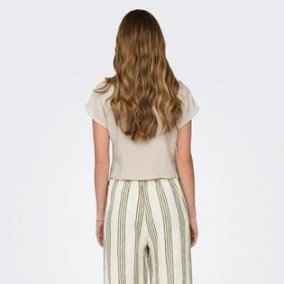 Only Blouse en m&eacute;lange de lin Siesta pour femmes