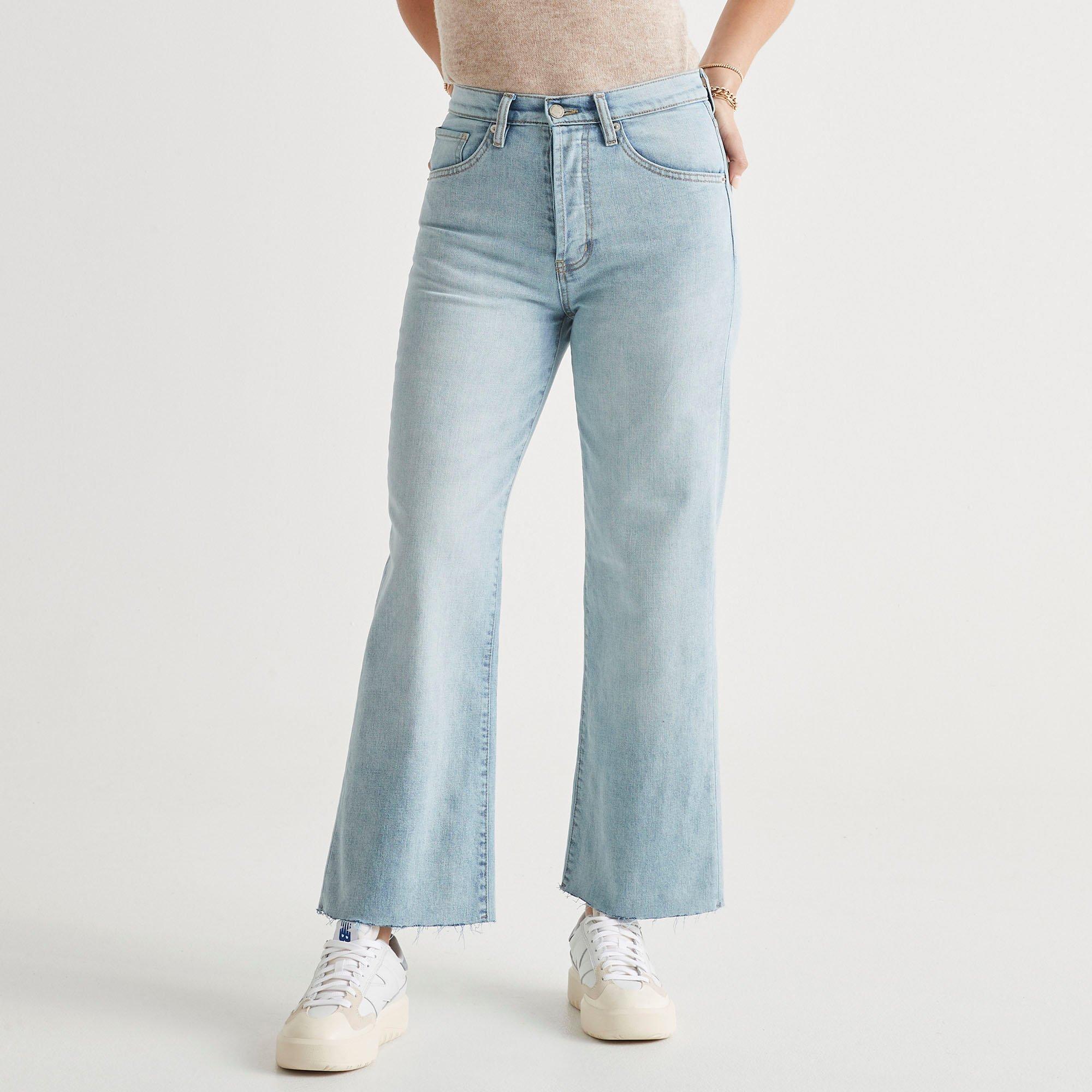 DUER | Women's Midweight Performance Denim Wide Leg Jeans, Coastal Blue, Size 31