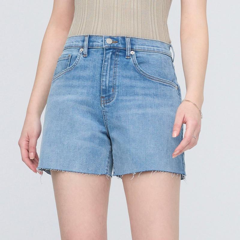 DUER Women's Performance Denim+ High Rise Relaxed Short