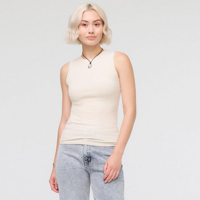 DUER Camisole c&ocirc;tel&eacute;e &agrave; col haut en coton Pima pour femmes