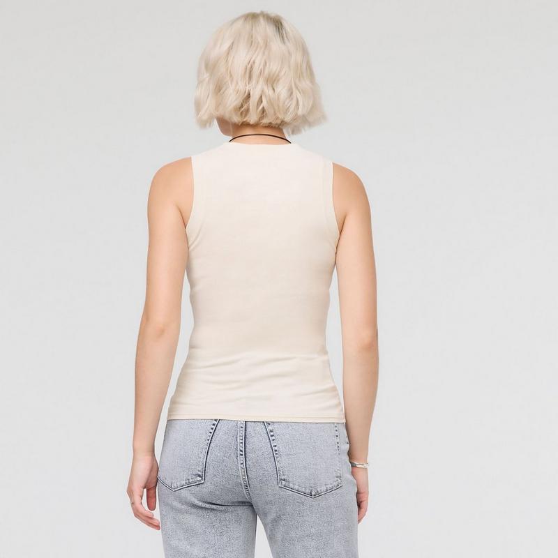 DUER Camisole c&ocirc;tel&eacute;e &agrave; col haut en coton Pima pour femmes