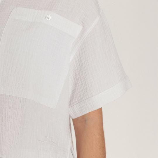 Women's Tori Cotton Gauze Cropped Shirt | Lazypants | Sporting