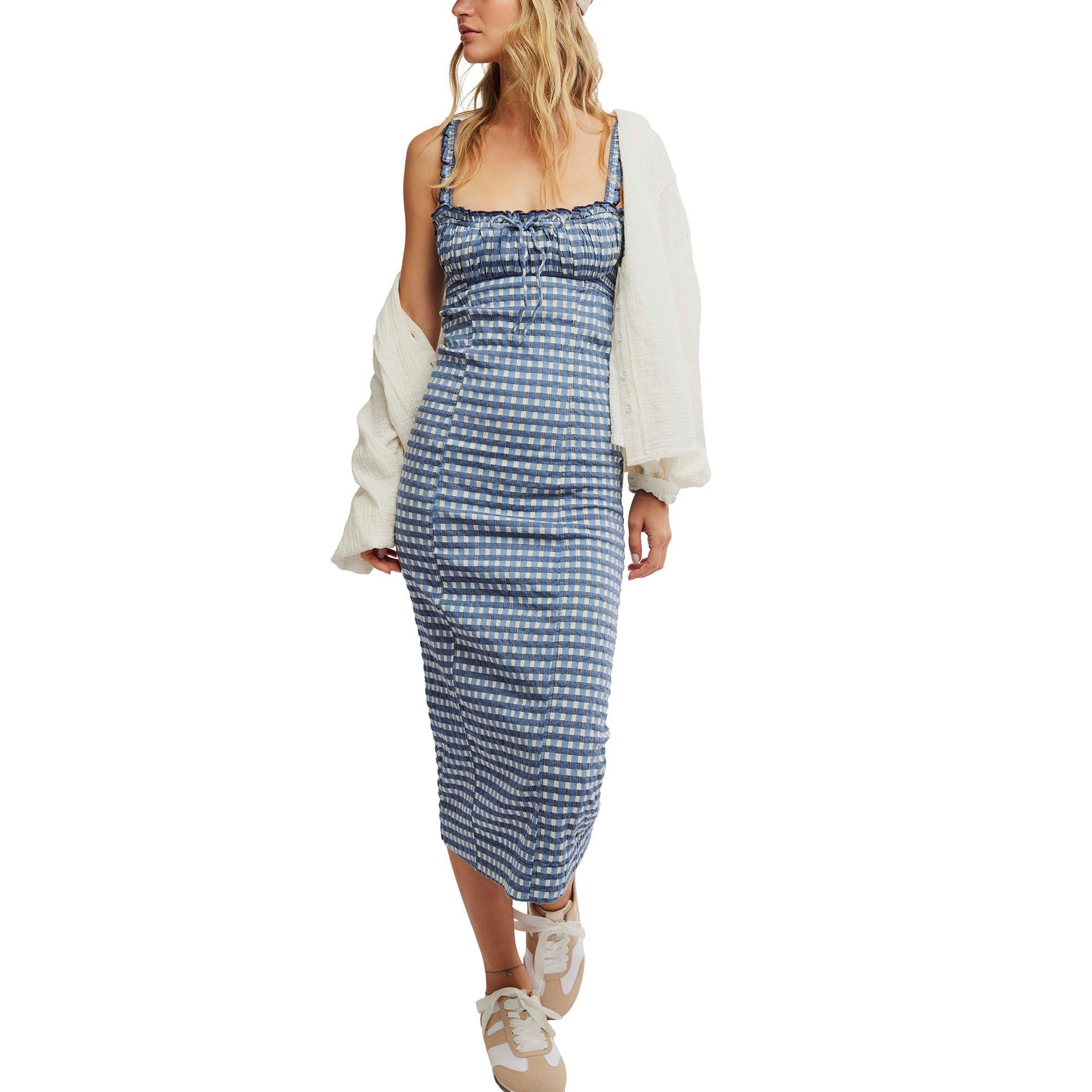 Women's Lucinda Plaid Midi Dress | Free People | Sporting Life Online