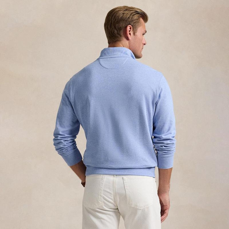 Polo Ralph Lauren Haut &agrave; fermeture &eacute;clair 1/4 en jersey de luxe pour hommes