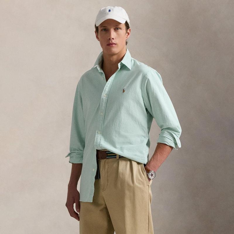 Polo Ralph Lauren Chemise Oxford &agrave; rayures classique pour hommes