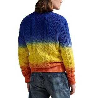 Polo Ralph Lauren Men's Dip-Dyed Aran-Knit Cotton Sweater