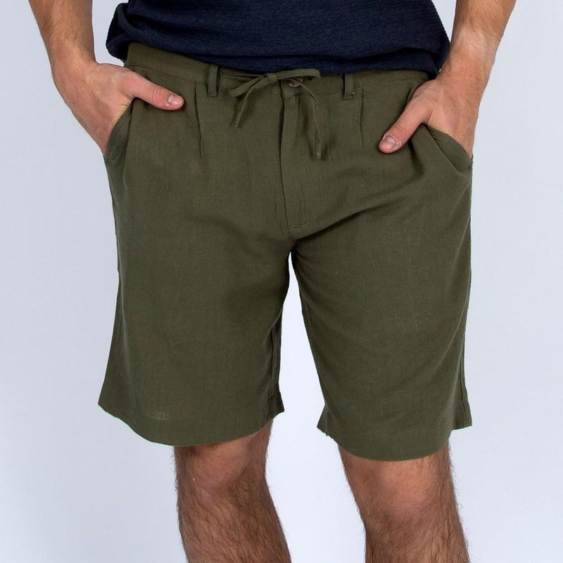Oak & Ivy Short en m&eacute;lange de lin pour hommes