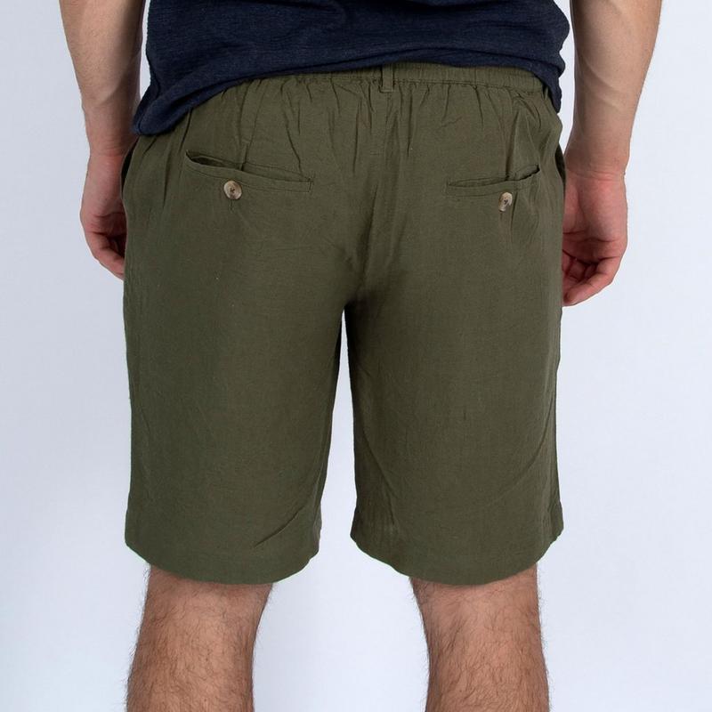 Oak & Ivy Short en m&eacute;lange de lin pour hommes