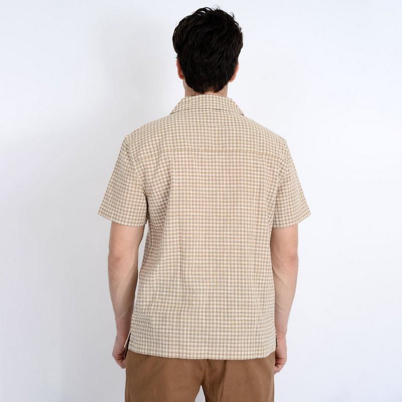 Oak & Ivy Chemise Camp en lin &agrave; manches courtes pour hommes