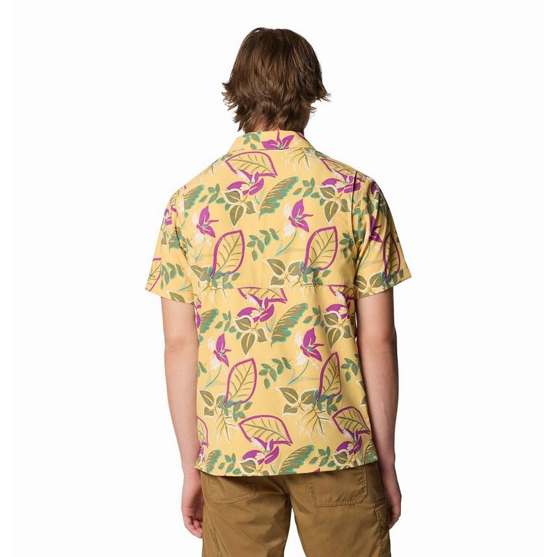 Columbia Chemise tiss&eacute;e &agrave; manches courtes avec motifs Tech Trail Utility pour hommes