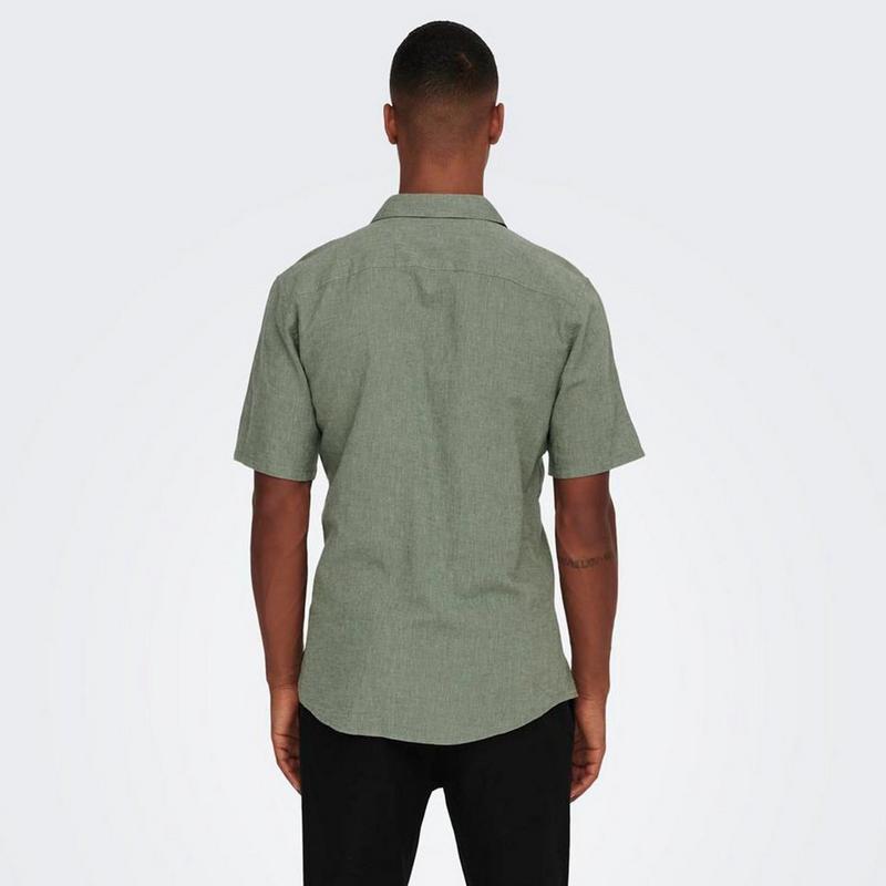 Only & Sons Chemise Caiden Resort de couleur unie pour hommes