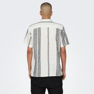 Only & Sons Men's Caiden Striped Resort Shirt