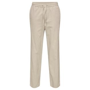 Only & Sons Men's Loose Fit Cotton-Linen Pant