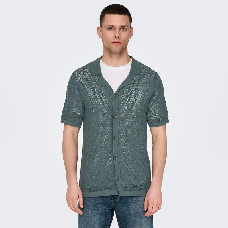Only & Sons Chemise en tricot &agrave; manches courtes Diego pour hommes
