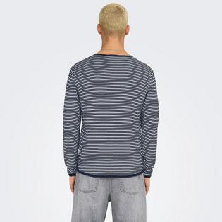 Only & Sons Men's Axel Striped Crew Knit Top