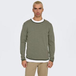 Only & Sons Men's Axel Striped Crew Knit Top