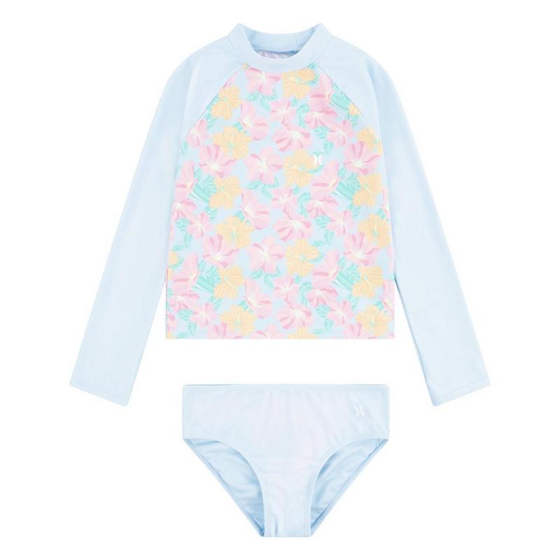 Hurley Ensemble deux pi&egrave;ces maillot dermoprotecteur + bas de maillot de bain pour filles juniors [7-16]