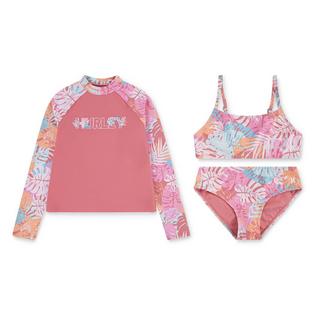 Hurley Ensemble maillot protecteur + bikini pour filles juniors [7-16] (trois pièces)