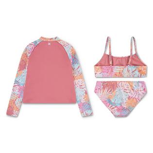 Hurley Ensemble maillot protecteur + bikini pour filles juniors [7-16] (trois pi&egrave;ces)