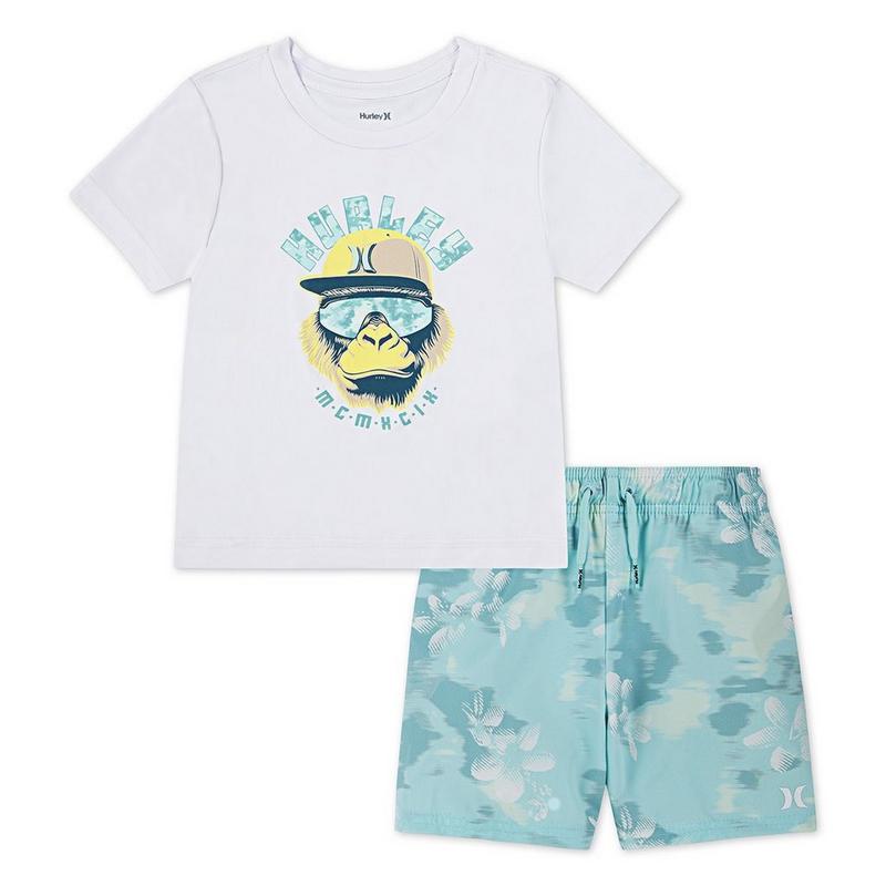 Hurley Ensemble deux pi&egrave;ces maillot protecteur + short de bain Osaka pour gar&ccedil;ons [2-4T]