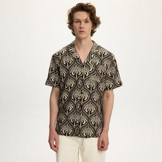 Kuwalla Men's Linen Printed Yacht Shirt