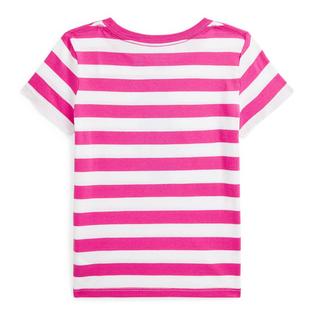 Polo Ralph Lauren Girls' [2-6X] Striped Polo Bear Cotton Jersey T-Shirt