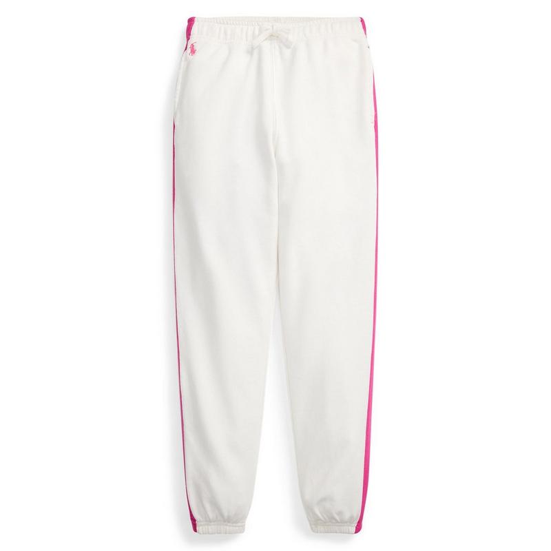 Polo Ralph Lauren Pantalon de jogging en tissu bouclette &agrave; bandes pour filles juniors [7-16]