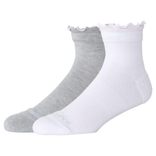 New Balance Unisex Active Ruffle Quarter Sock  2 Pack 