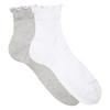 Unisex Active Ruffle Quarter Sock  2 Pack 