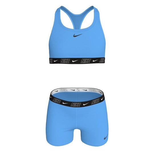 Nike Junior Girls   7-16  Logo Tape Bikini Top   Swim Short Two-Piece Set