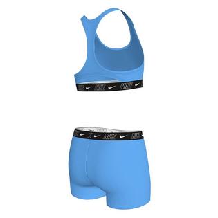 Nike Junior Girls' [7-16] Logo Tape Bikini Top + Swim Short Two-Piece Set