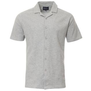 Rumors Men's Textured Camp Short Sleeve Shirt