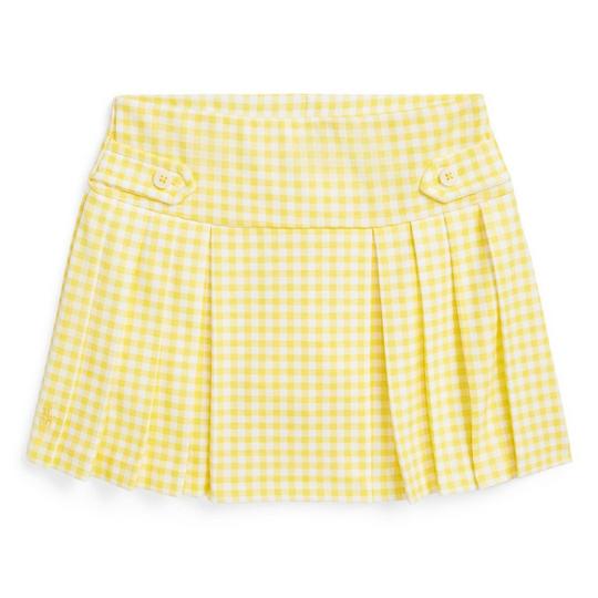 Polo Ralph Lauren Girls   2-6X  Gingham Pleated Ponte Skort