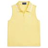 Junior Girls   7-16  Sleeveless Stretch Mesh Half-Zip Boxy Polo