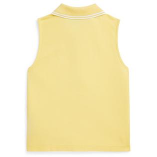 Polo Ralph Lauren Junior Girls' [7-16] Sleeveless Stretch Mesh Half-Zip Boxy Polo