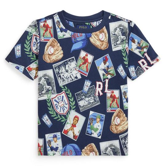 Polo Ralph Lauren Boys   2-7  Baseball Print Cotton Jersey T-Shirt