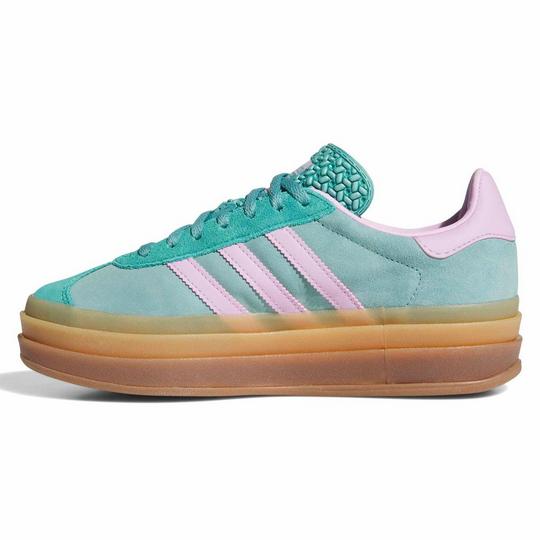 adidas gazelle silver green womens adidas Womens Gazelle Bold (Mint Rush/Impact Orange ) 7.5