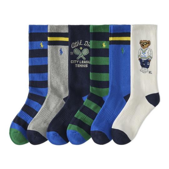 Polo Ralph Lauren Chaussettes Polo Bear en m lange de coton pour hommes  paquet de 6 